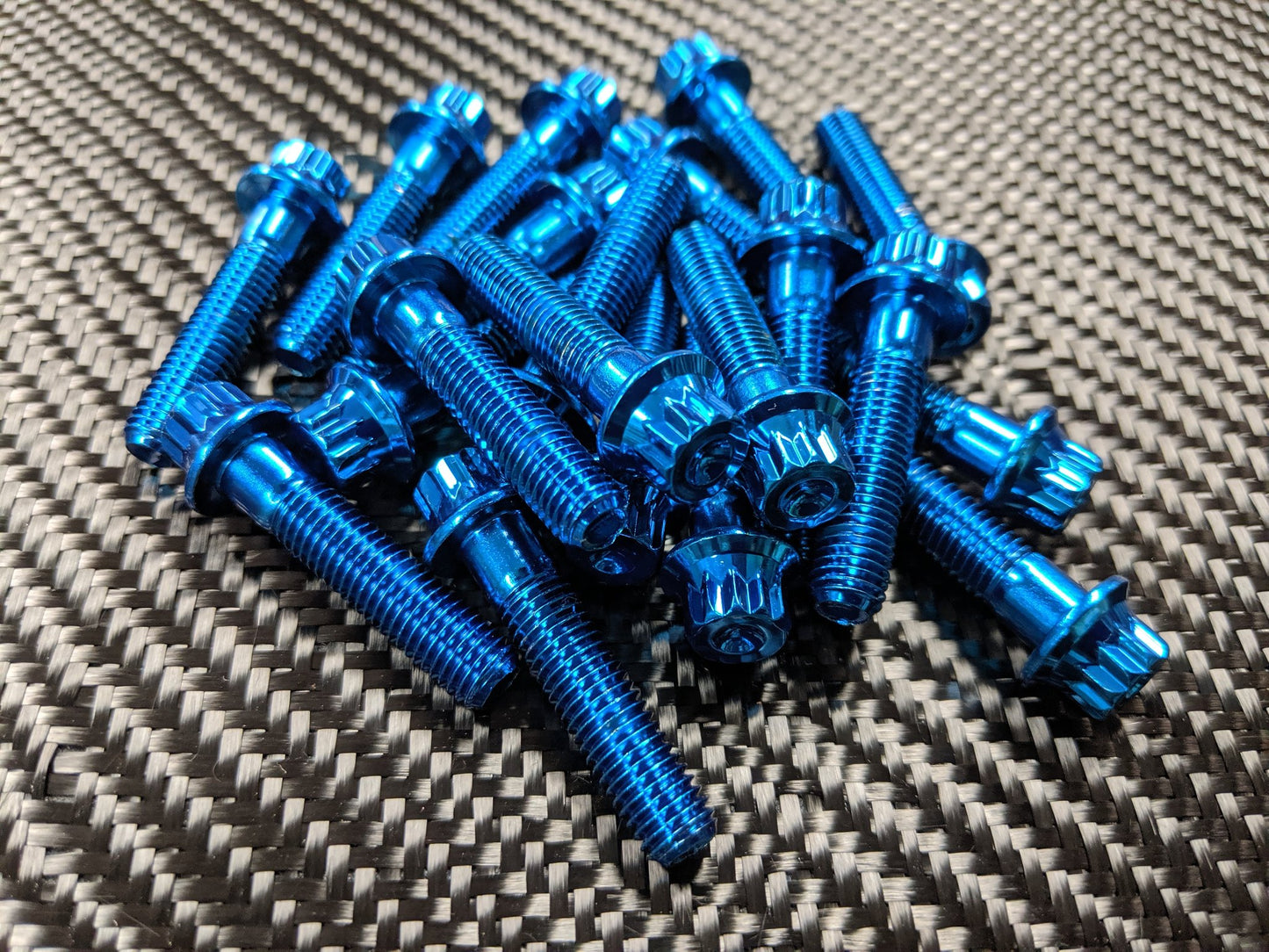 M8 Kandy Blue 12pt Assembly Bolt